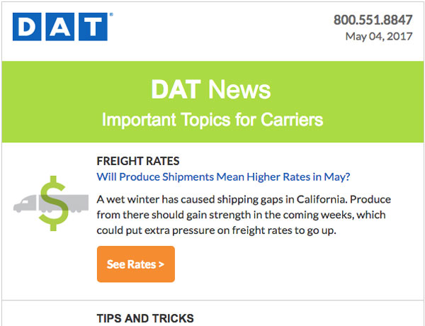 DAT e-newsletter